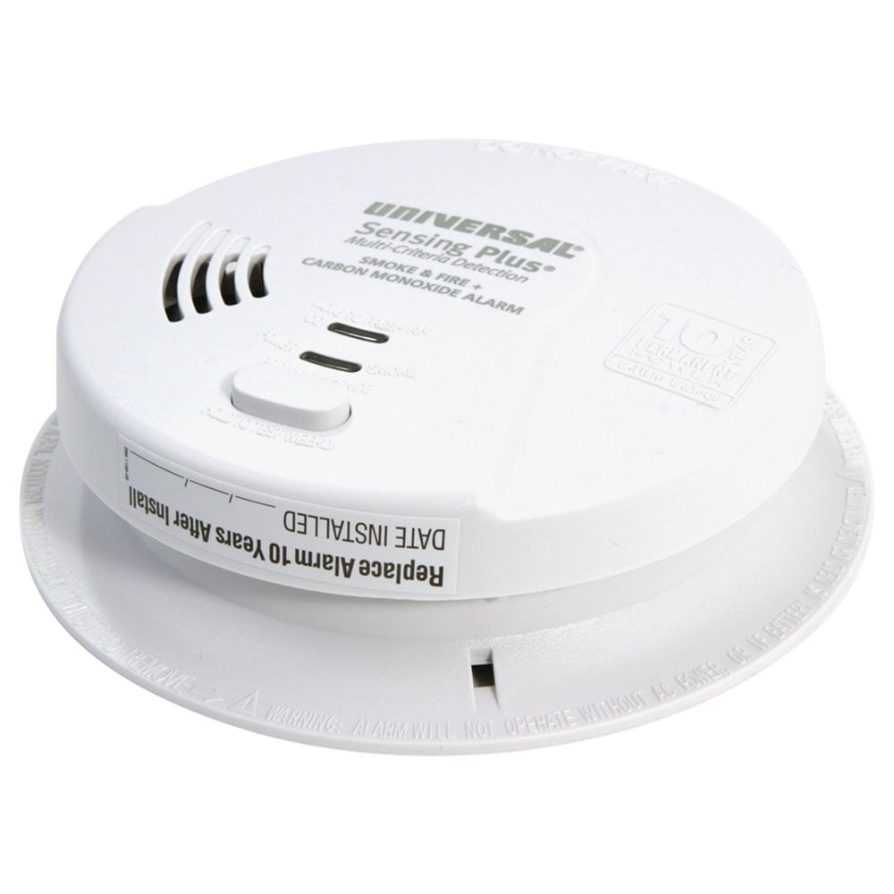 Universal Security Instruments, Sensing Plus, Hardwired, Combo Smoke, Fire & Carbon Monoxide Alarm, with 10-Year Battery Backup