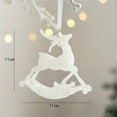 thumbnail image 3 of Fnochy White Reindeer Ornaments for Christmas Tree, Plastic Glitter Reindeer Hanging Figurine Ornament Packs for Christmas Decoration, 4.3 Inches Height Black of Friday Deals 2024, 3 of 4