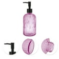 thumbnail image 5 of Unique Bargains 1 Pc Convenient Vertical Stripes Soap Dispenser 13.53oz Purple Black, 5 of 6