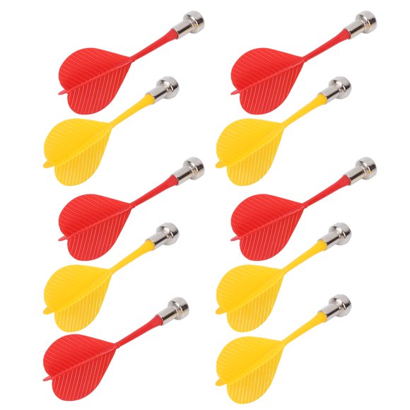 Aguja de dardo con conexión magnética, imán de seguridad para Wordpad, cabezas planas, 5 unidades, rojo y 5 unidades, amarillo