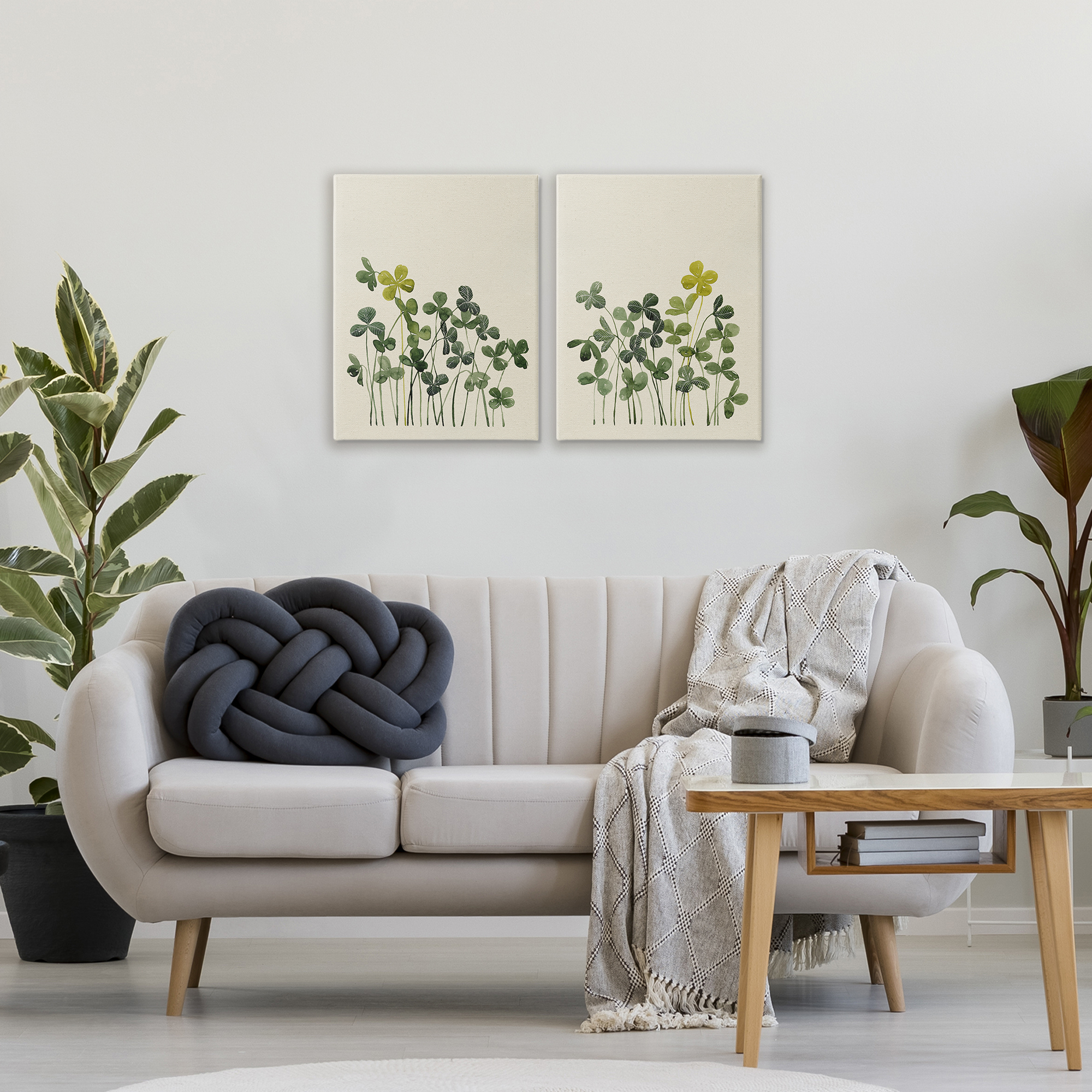 Minimal Hidden Gems 2 Piece Canvas Wall Art Set, design by Grace Popp