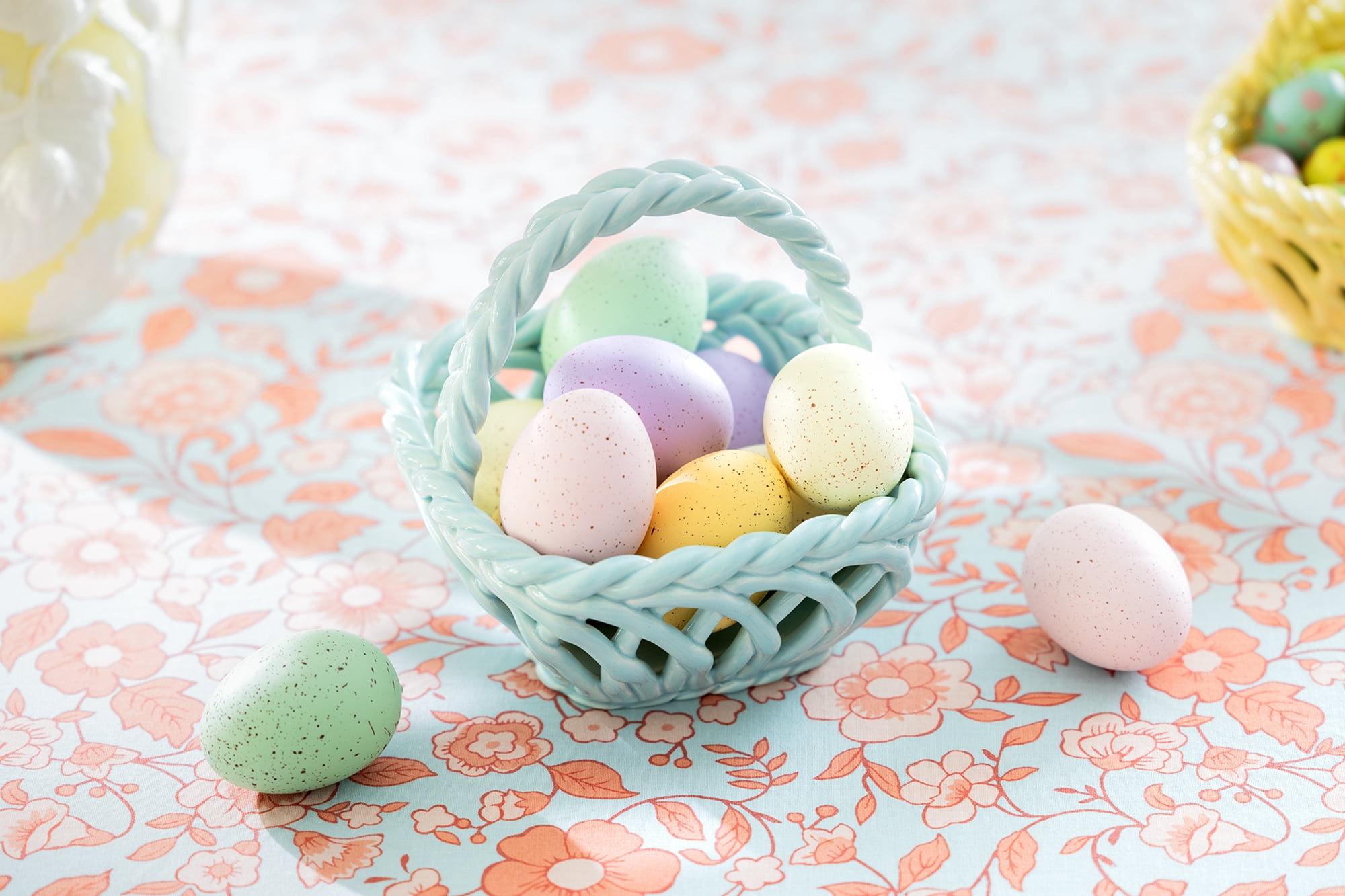 Potter's Studio Hand Woven Easter Small Basket - Blue Grace Teaware