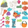 thumbnail image 1 of 25 Pieces Beach Sand Toys Set With Mesh Bag Including Bucket, Car, Shovels, Rakes, Watering Can, Mol, 1 of 5