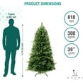 thumbnail image 2 of 4.5ft Christmas Tree with Multi-Color Lights,Realistic Fir Christmas Tree with Colored Lights with Controller, 810 Branch Tips, 300 Colorful Lights & Metal Stand, Pre Lit Christmas Tree, 2 of 19