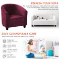 thumbnail image 5 of 2 Piece Club Chair Slipcover, Stretch Velvet Chair Armchair Slipcover Sofa Cover Slipcover Furniture Protector Soft Couch Covers with Elastic Bottom for Kids Red, 5 of 8