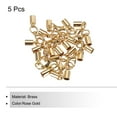 thumbnail image 3 of Fold Over Cord End Caps Rose Gold 4mm OD with Crimp Covers Lobster Claw Clasps DIY Jewelry Crafting 5 Pcs, 3 of 5