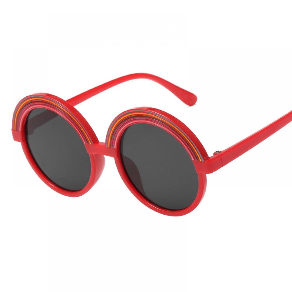 Sunglasses Trend Children's Rainbow Cute Boys And Girls round Frame