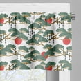 thumbnail image 5 of Ambesonne Ethnic Valance & Curtain, Japanese Pattern Sun, 55"x45", Army Green and Vermilion, 5 of 7