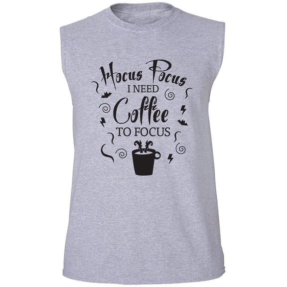Hocus Pocus I Need Coffee Adult Sleeveless Tee