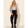 thumbnail image 2 of Blusa Allegra K con Botones para Mujer Manga Larga Transparente Top Gris S, 2 of 6