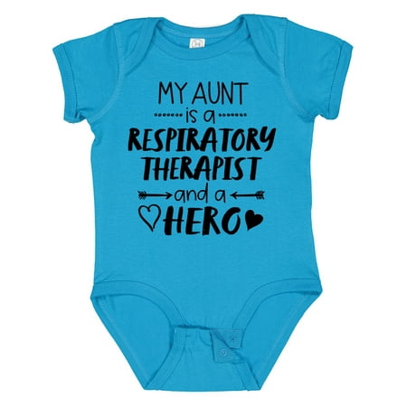 

Inktastic My Aunt is a Respiratory Therapist and a Hero Gift Baby Boy or Baby Girl Bodysuit