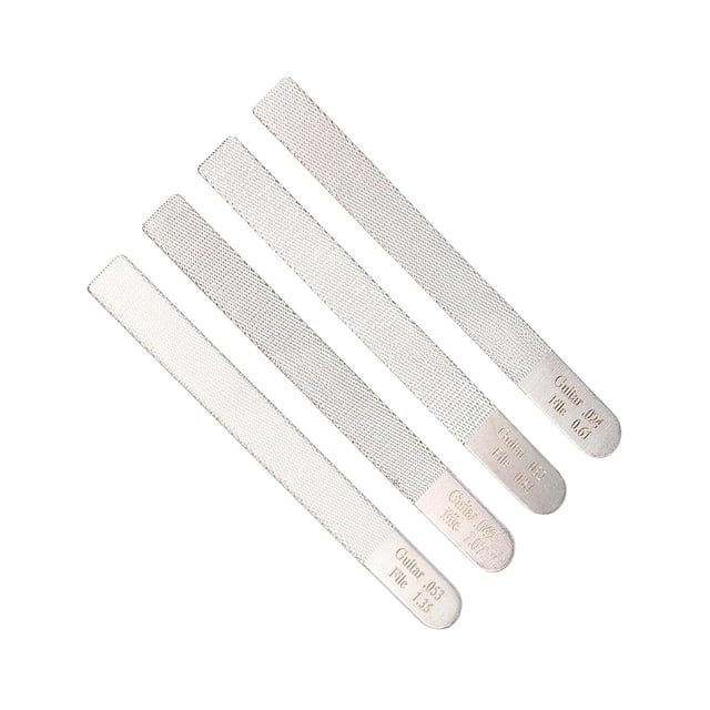 Juego de 4 limas para ranurar cejuelas de guitarra calibradas, limas para cejuelas de guitarra profesionales para entusiastas del bricolaje, limado de