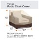 thumbnail image 2 of Vailge Fundas Para Sillas De Patio, Fundas Para Asientos Profundos, Resistentes E Impermeables, Fundas Para Muebles De Jardín Para Exteriores (Paquete De 2, Beige Mediano Y Marrón), 2 of 8