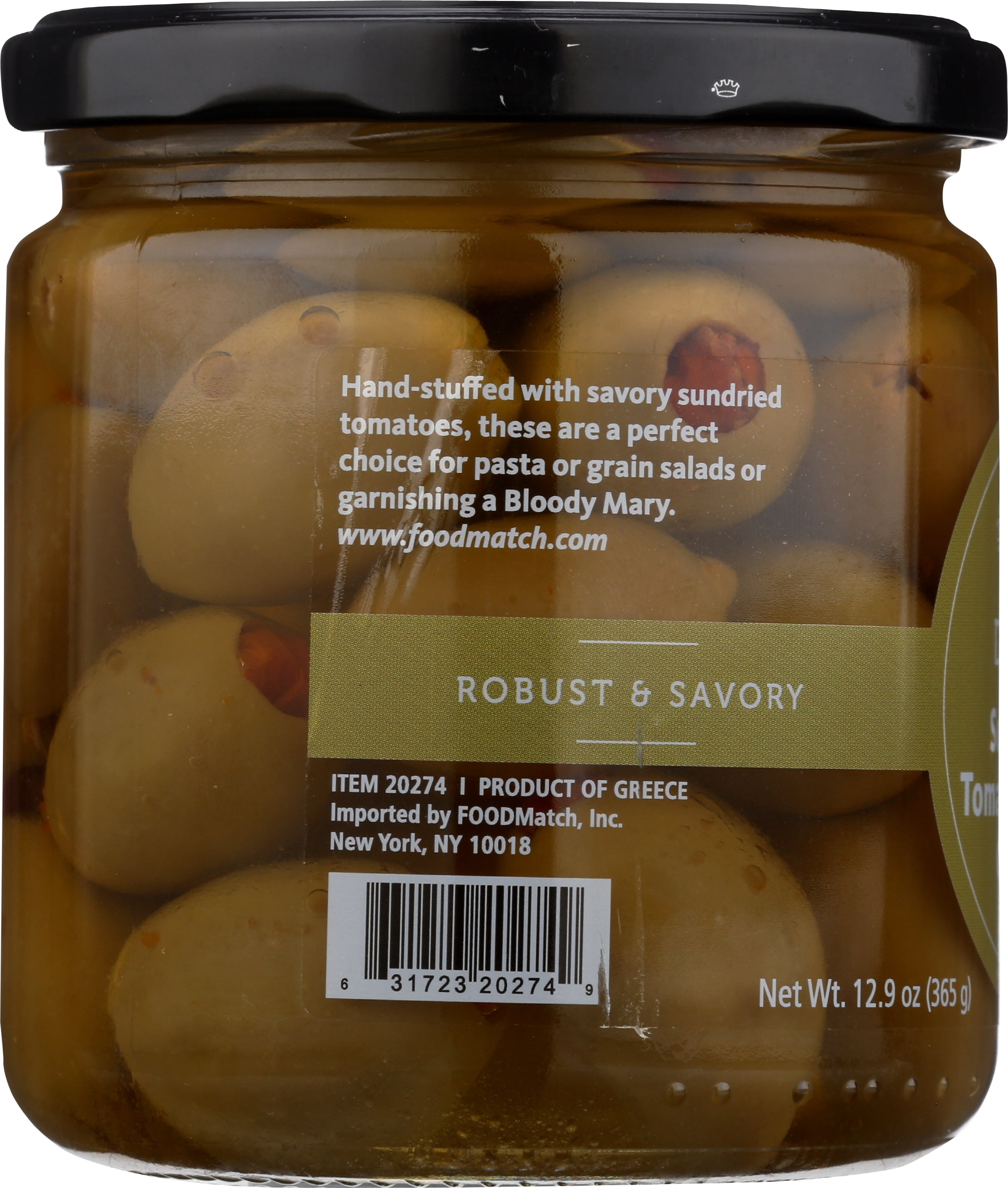 Pack of 6, Divina Sundried Tomato Stuffed Olives, 12.9 oz