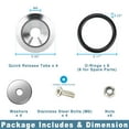 thumbnail image 4 of Rolling Gears Jdm Bumper Quick Release Front Rear Bumper Fasteners 4 Piece (Silver) 8 X O-Ring, 4 of 4