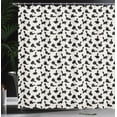 thumbnail image 3 of Ambesonne Cat Shower Curtain, Funny House Pet Silhouettes, 69"Wx75"L, Beige Black, 3 of 4