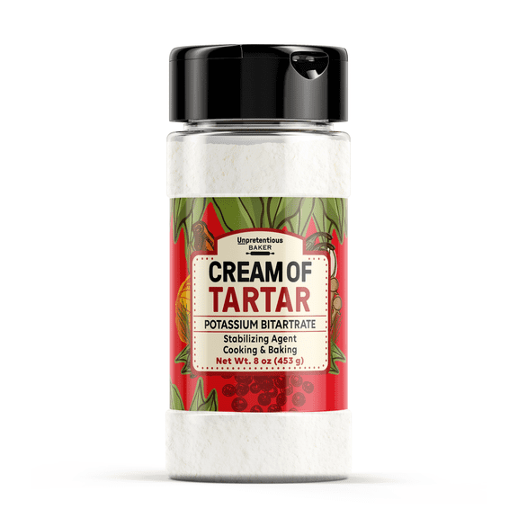 Unpretentious Cream of Tartar, 1 Cup, Non-GMO, Gluten Free, Vegan, Slotted Cap Spice Shaker