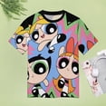 thumbnail image 5 of The Powerpuff Girls Womens T-Shirt Round Neck Short Sleeve Tee Shirts Summer Breathable Tops Blouse 3XL, 5 of 8