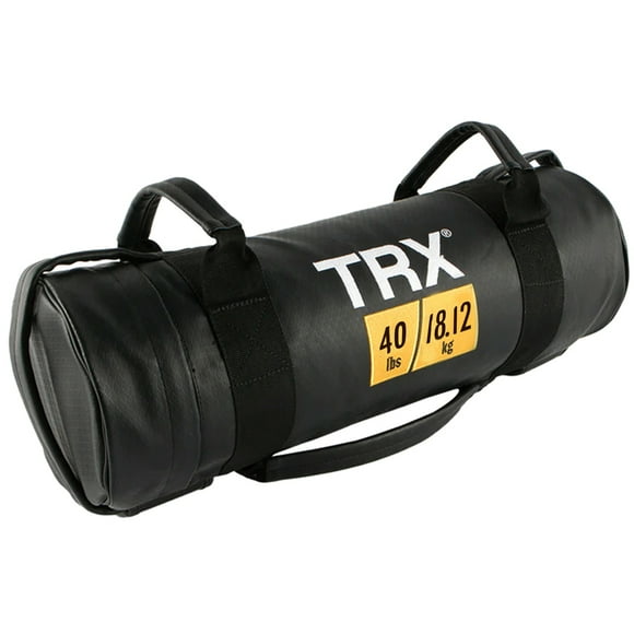 TRX Power Bag 40 Pound Vinyl Sandbag Weighted Gym Exercise Bag, Black