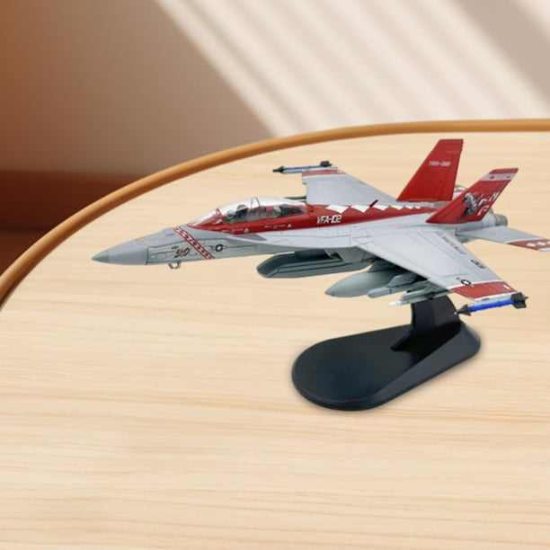 Adorno de modelo de caza F-18 a escala 1/100, simulación, recuerdo, decoración de mesa, colección de aviones, modelo de avión para sala de estar.