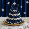 thumbnail image 3 of DIY Crochet Christmas Tree Kit,Handmade Crochet Christmas Tree,Tree Bow Pearl Embellishment,Beginner Christmas Crochet Kit,Christmas Craft Kit with Yarn Hook Beads Instruction, 3 of 9