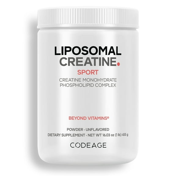 Codeage Liposomal Creatine Monohydrate Powder Supplement, Unflavored, 3-Month Supply, 90 Servings