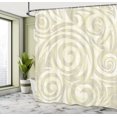 thumbnail image 5 of Ambesonne Grey Shower Curtain, Vintage Swirling Floral, 69"Wx84"L, Khaki Beige, 5 of 5