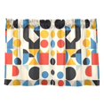 thumbnail image 7 of Yayeee Kitchen Curtains Tier Pair Light Filtering 27"x24" Rod Pocket Short Cafe Window Panel, Blue Geometric, 7 of 7