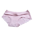 thumbnail image 1 of Sonducket Bragas con borde de encaje para mujer, cintura elástica transpirable, bragas que absorben la humedad para niñas Ropa interior rosado XXL, 1 of 6