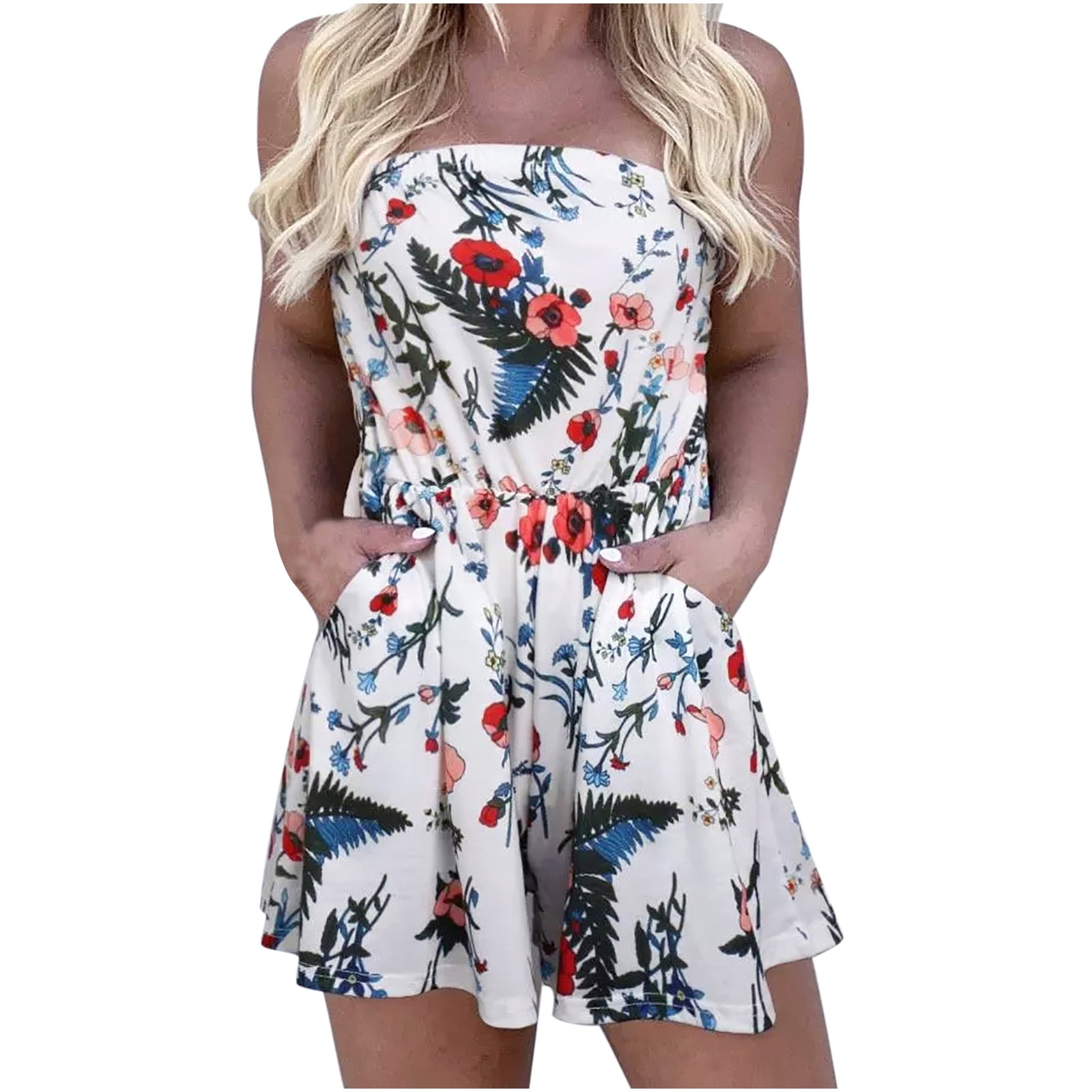 floral romper pants