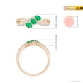 thumbnail image 4 of Angara Natural 0.36 Ct. Emerald with Diamond Infinity Ring in 14K Rose Gold for Women (Ring Size: 3), 4 of 9