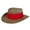 Red, variant on CTM Unisex Straw Gambler Hat with Hatband
