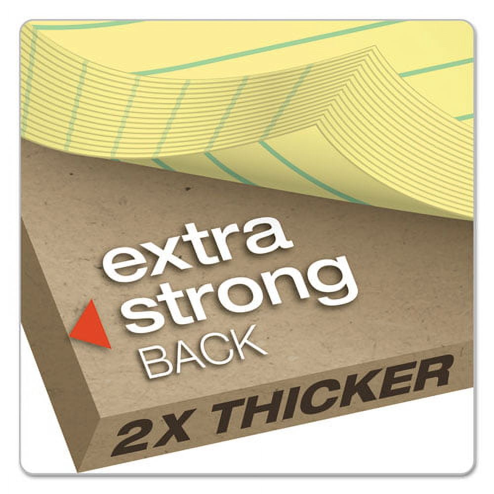 Double Sheet Pads, Narrow Rule, 100 Canary-Yellow 8.5 X 11.75 Sheets | Bundle of 5 Pads