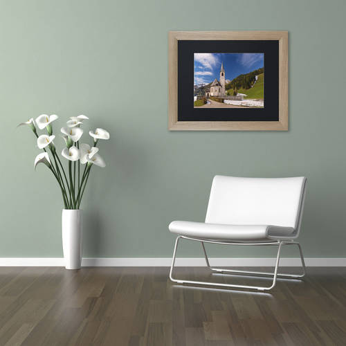 Trademark Fine Art "San Vito Di Braies" Canvas Art by Michael Blanchette Photography Black Matte, Birch Frame