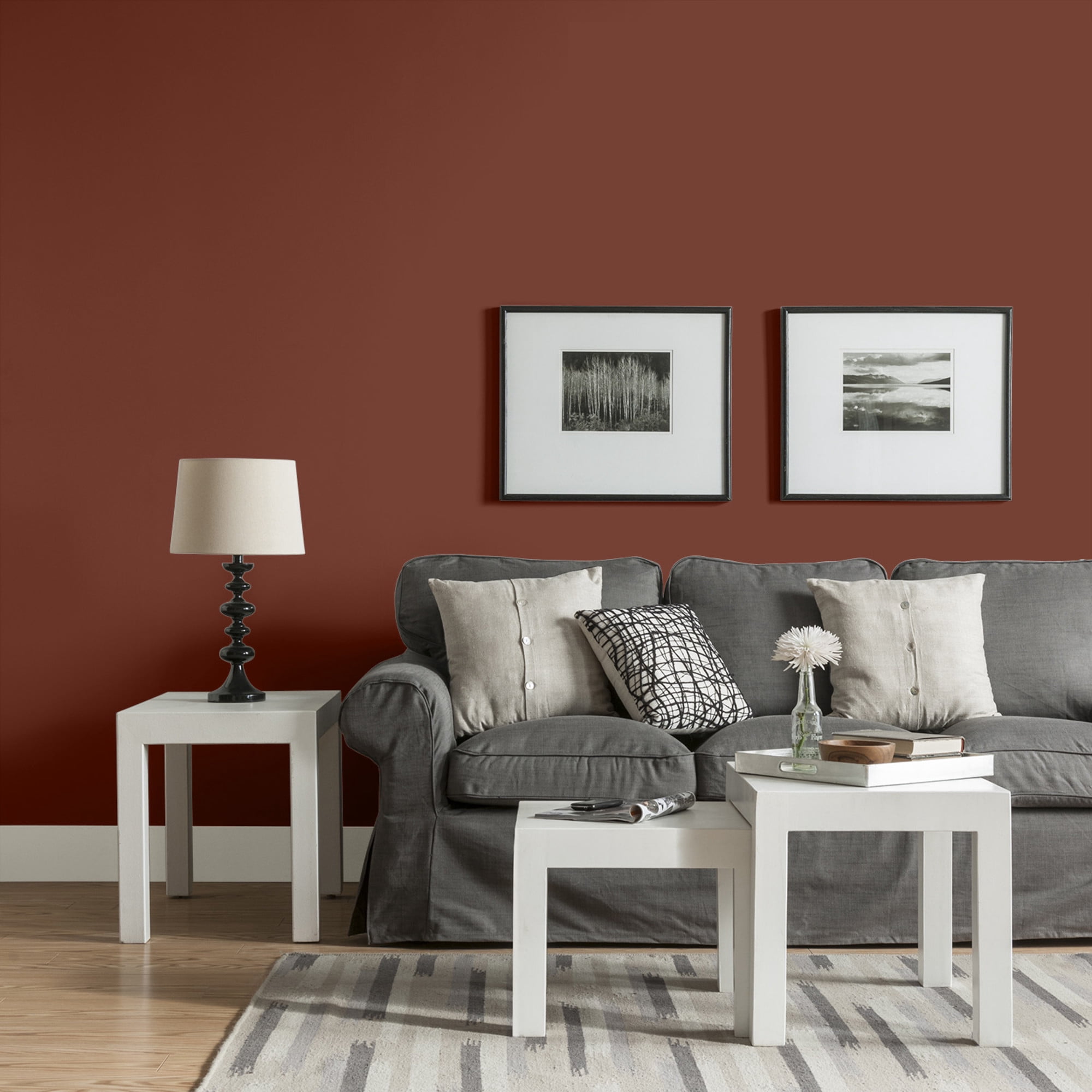 Glidden HEP Warm Mahogany / Red, Eggshell Interior Paint with Primer, 1 Quart