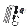 thumbnail image 3 of Riwesomey Tiras de luces LED para coche que cambian de Color debajo de la ventana del salpicadero, lámpara de ambiente con Control remoto, decoración Bombillas para automóviles 48smd USB-Port, 3 of 6