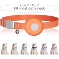 thumbnail image 4 of HUGFEGWE Cat Tracker Collar,No Monthly Fee Cat Tracker(iOS Only),Waterproof Pet Tracker for Cats with Safety Elastic Buckle,Works with Apple Find My App not for Android (Orange) AZ824-16585, 4 of 7