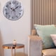 thumbnail image 4 of Reloj de pared de madera de 25 cm, silencioso, decorativo, de cuarzo. Gris, 4 of 7