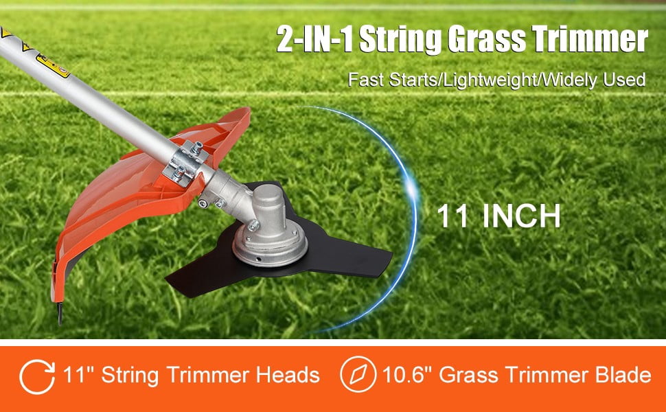 Floseru 52CC Gas Weed Wacker, 2-Cycle 2 in 1 Gas Weed Wacker, Upgraded Weed Eater Gas Powe, 2.2KW/8500rpm Strong Power Brush Cutter, Weed Eater for Grass and Bush