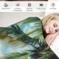thumbnail image 3 of Wuche  Luxury Bed Blanket, Bedroom, Living Room, Soft Bag Blanket, Sofa, Beach Coconut Tree Scenery, Seasonal Lightweight Warm Blanket, Double Bed Size,various sizes White, 3 of 6