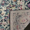 thumbnail image 4 of SAFAVIEH Madison Aimee Floral Bordered Runner Rug, Light Grey/Fuchsia, 2' x 8', 4 of 7