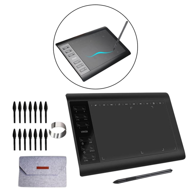 Tableta gráfica Hugo 10x6 pulgadas Compatible con Windows