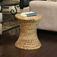 thumbnail image 1 of Household Essentials Hourglass Water Hyacinth Wicker Table, 1 of 3