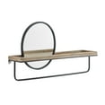 thumbnail image 2 of Linon Kenwood Center Mirror Wall Shelf, Black Iron Frame with Gray Wash Finish, 2 of 12