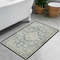thumbnail image 3 of Washable Vintage Kitchen Mat 31"x20" Non Slip Soft Plush Low Profile Kitchen Rug, Distressed Medallion Oriental Style Sink Mat for Laundry Room Bedroom Office, 3 of 6