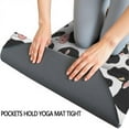 thumbnail image 3 of White Cow Black Spot Pattern Hot Yoga Mat Towel Non Slip for Hot Yoga - Quick-Drying Yoga Mat Cover with 4 Corner Pockets with Travel Bag - Hot Yoga Towel Non Slip Grip Moisture Wicking Sweat 70"x26", 3 of 6