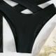 thumbnail image 5 of Conjunto de bikini de 3 piezas para mujer Conjunto de traje de baño de bikini dividido de cintura alta con cubierta de malla erógena de moda Negro S, 5 of 8