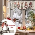 thumbnail image 5 of Merry Christmas Tree Tie Up Valances Curtain, Watercolor Brown Trees Star Vintage Linen Adjustable Rod Pocket Short Window Treatment Tie Up Curtains Valances for Kitchen Living Room Bathroom 42x12 In, 5 of 9