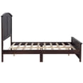 thumbnail image 3 of Llinc Store Farmhouse Wooden Platform Queen Size Bed with Curl Design Headboard And Footboard for Teenager, 3 of 8