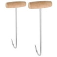 thumbnail image 5 of HEMOTON  2 Pcs Butcher Supplies Meat Processing Equipment Hooks Handle Strainers for Kitchen, 5 of 8